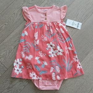 Carter's 12M Bodysuit Pink Dress